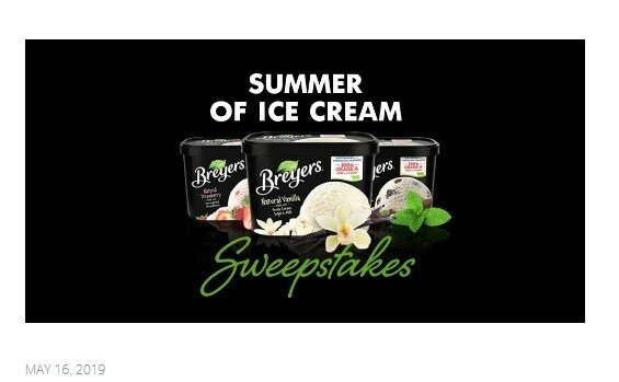 Breyers Summer Of Ice Cream Contest