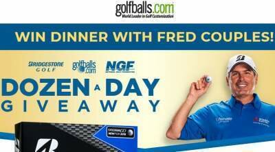 Golfballs Dozen-a-Day Giveaway Fred Couples Sweepstakes
