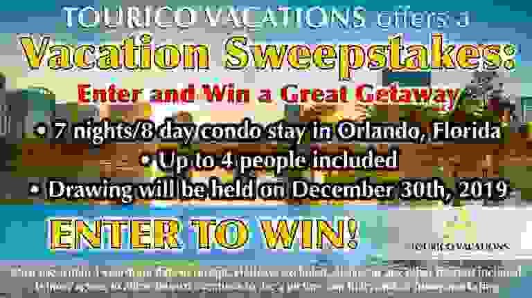 Tourico Vacations Getaway Sweepstakes