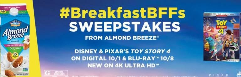 Almond Breeze Toy Story 4 Breakfast BFFs Sweepstakes