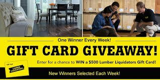 Lumber Liquidators Weekly $500 Gift Card Sweepstakes