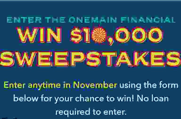 One main Financial Win $10000 Sweepstakes
