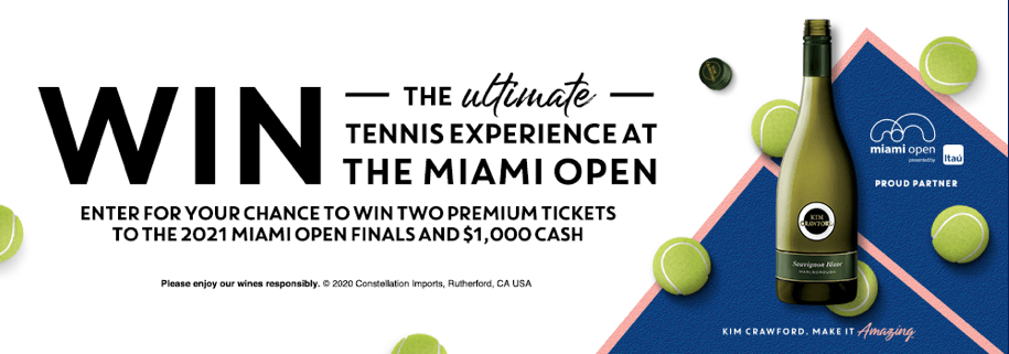 Kim Crawford Miami Open Sweepstakes
