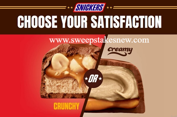 Snickers Crunchy or Creamy Sweepstakes