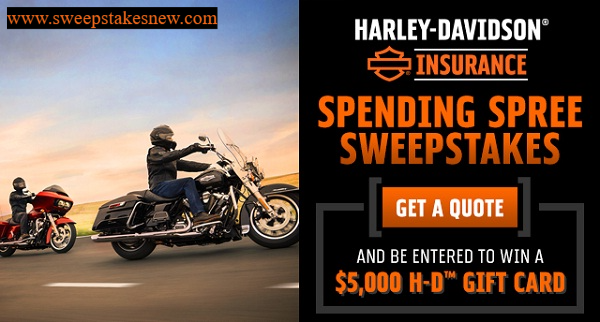Harley Davidson Insurance Spending Spree Sweepstakes