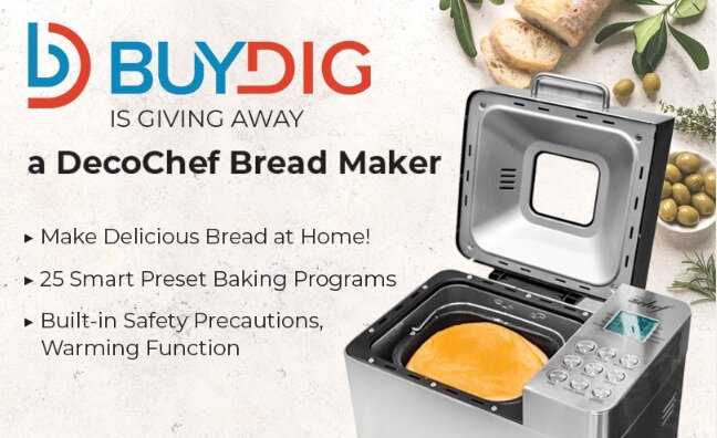 Buydig Deco Gear Breadmaker Giveaway